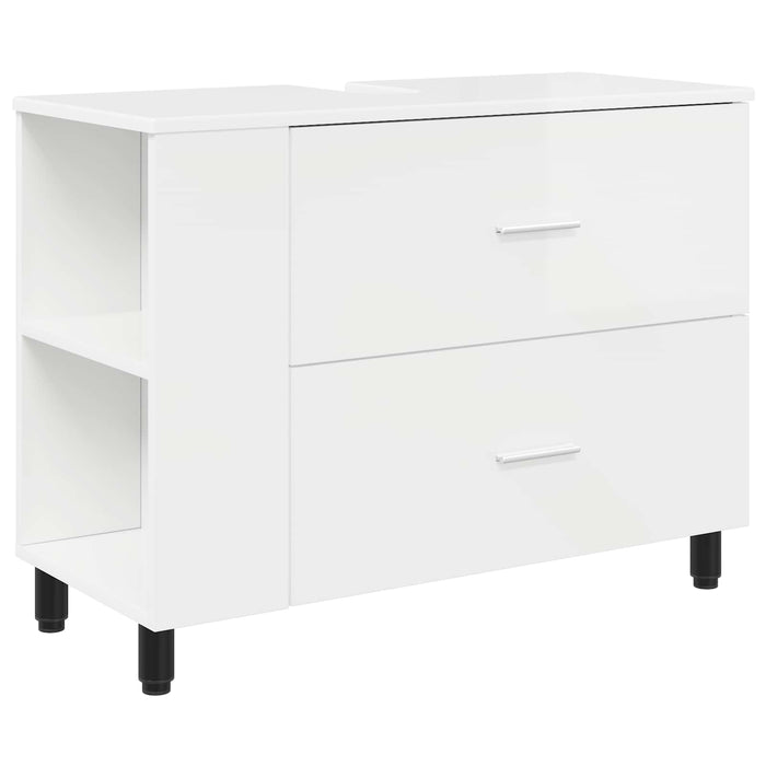 Unitate Vanity pentru Baie Alb foarte lucios 80 x 35 x 60 cm - WALTI WALTI