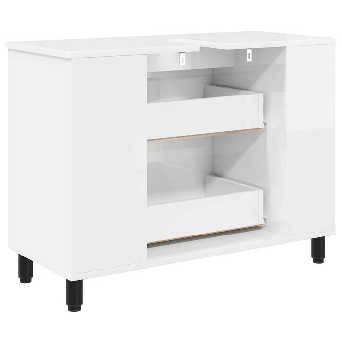 Unitate Vanity pentru Baie Alb foarte lucios 80 x 35 x 60 cm - WALTI WALTI