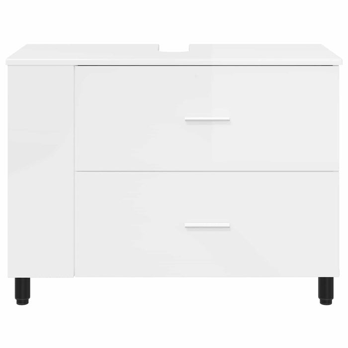 Unitate Vanity pentru Baie Alb foarte lucios 80 x 35 x 60 cm - WALTI WALTI
