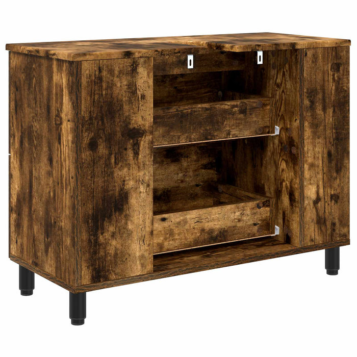 Unitate Vanity pentru Baie Stejar fumuriu 80 x 35 x 60 cm - WALTI WALTI