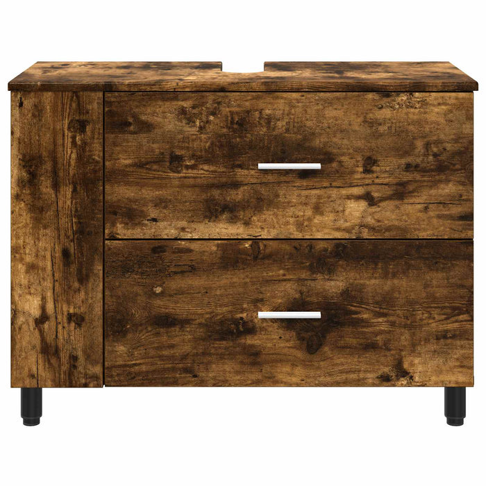 Unitate Vanity pentru Baie Stejar fumuriu 80 x 35 x 60 cm - WALTI WALTI