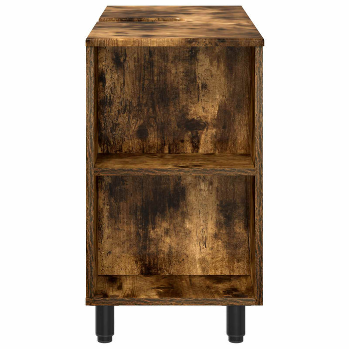 Unitate Vanity pentru Baie Stejar fumuriu 80 x 35 x 60 cm - WALTI WALTI