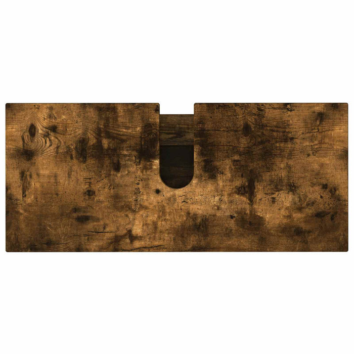 Unitate Vanity pentru Baie Stejar fumuriu 80 x 35 x 60 cm - WALTI WALTI