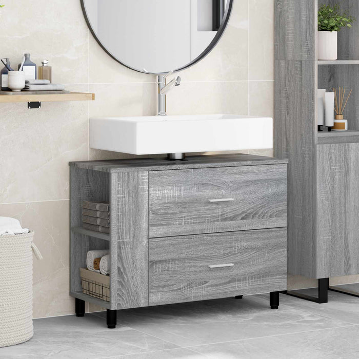 Unitate Vanity pentru Baie Sonoma gri 80 x 35 x 60 cm - WALTI WALTI