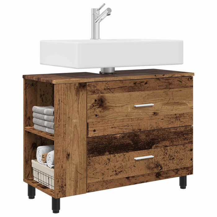 Unitate Vanity pentru Baie Lemn vechi 80 x 35 x 60 cm - WALTI WALTI