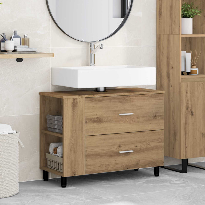 Unitate Vanity pentru Baie Stejar Artizanal 80 x 35 x 60 cm - WALTI WALTI