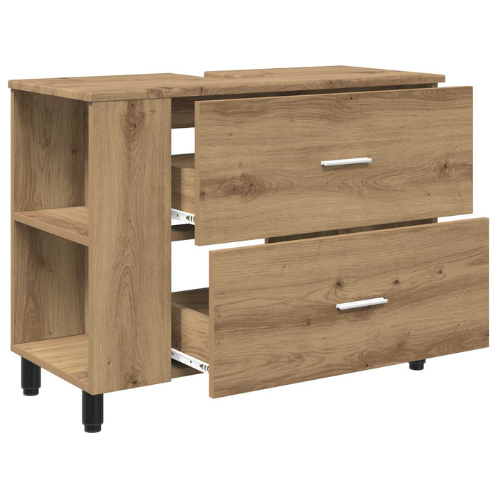Unitate Vanity pentru Baie Stejar Artizanal 80 x 35 x 60 cm - WALTI WALTI