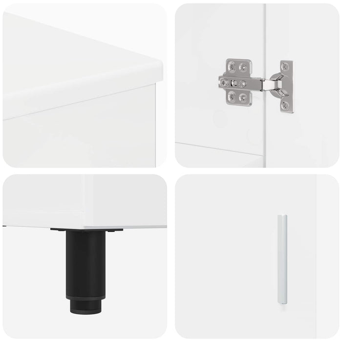Unitate Vanity pentru Baie Alb foarte lucios 60 x 35 x 60 cm - WALTI WALTI