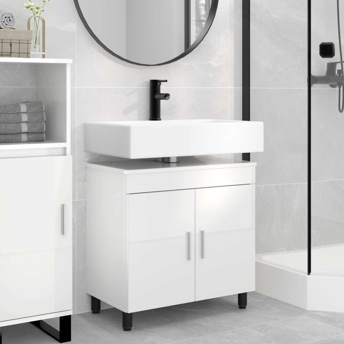 Unitate Vanity pentru Baie Alb foarte lucios 60 x 35 x 60 cm - WALTI WALTI