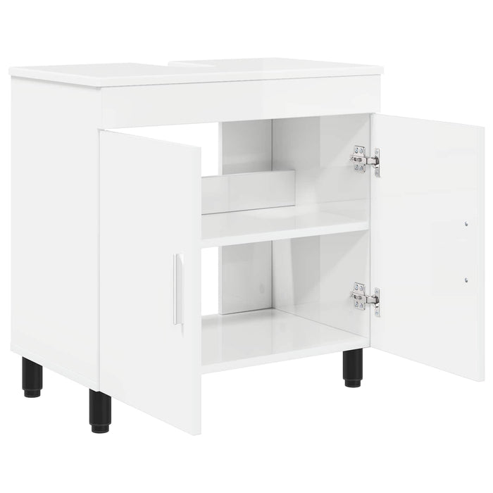 Unitate Vanity pentru Baie Alb foarte lucios 60 x 35 x 60 cm - WALTI WALTI
