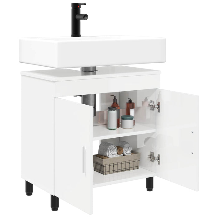 Unitate Vanity pentru Baie Alb foarte lucios 60 x 35 x 60 cm - WALTI WALTI