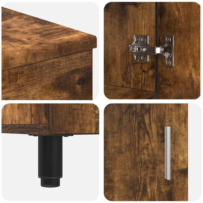 Unitate Vanity pentru Baie Stejar fumuriu 60 x 35 x 60 cm - WALTI WALTI