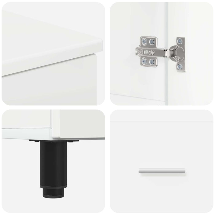 Unitate Vanity pentru Baie Alb foarte lucios 60 x 35 x 60 cm - WALTI WALTI