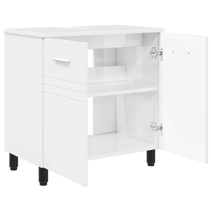 Unitate Vanity pentru Baie Alb foarte lucios 60 x 35 x 60 cm - WALTI WALTI