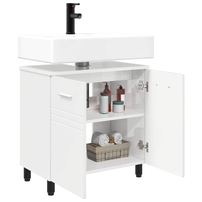 Unitate Vanity pentru Baie Alb foarte lucios 60 x 35 x 60 cm - WALTI WALTI