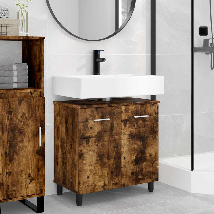 Unitate Vanity pentru Baie Stejar fumuriu 60 x 35 x 60 cm - WALTI WALTI