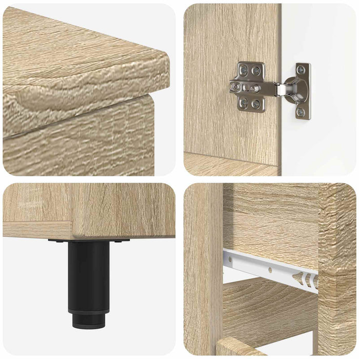 Unitate Vanity pentru Baie Stejar Sonoma 60 x 35 x 80 cm - WALTI WALTI