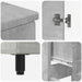 Unitate Vanity pentru Baie Gri Beton 60 x 35 x 80 cm - WALTI WALTI