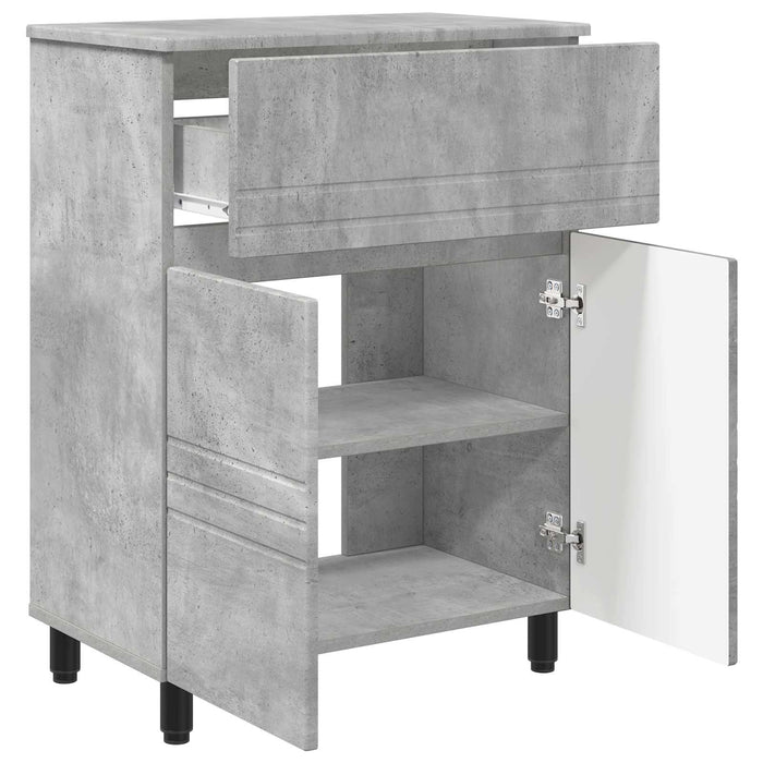Unitate Vanity pentru Baie Gri Beton 60 x 35 x 80 cm - WALTI WALTI