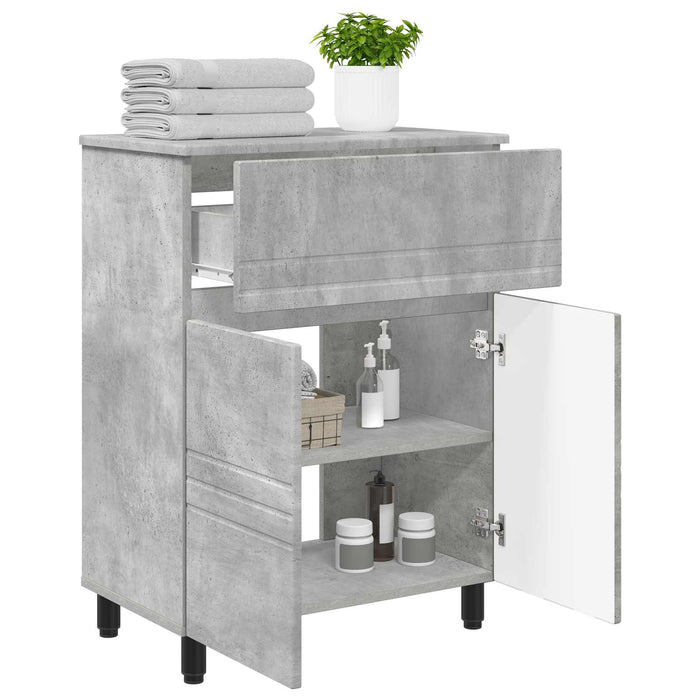 Unitate Vanity pentru Baie Gri Beton 60 x 35 x 80 cm - WALTI WALTI