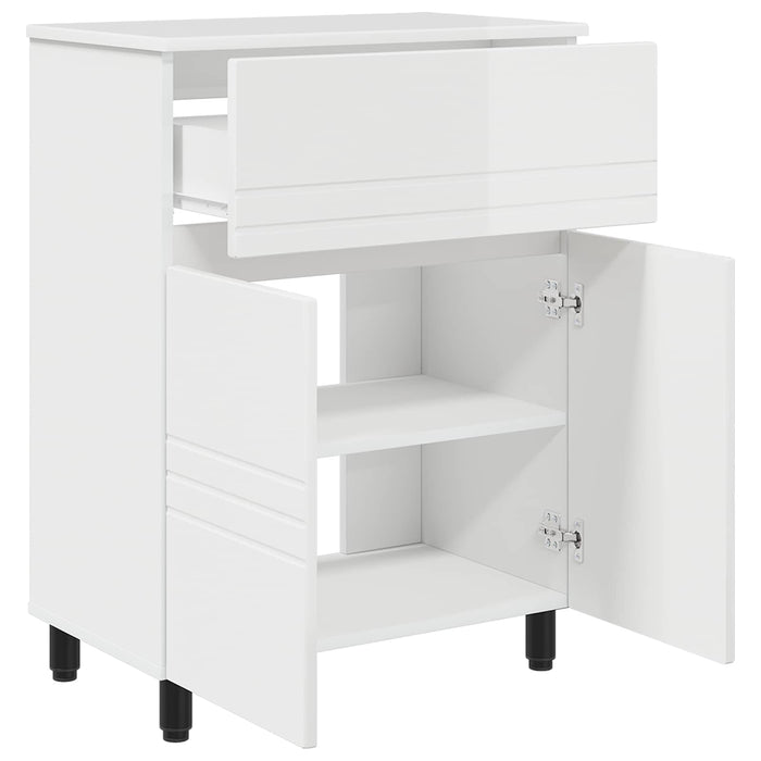 Unitate Vanity pentru Baie Alb foarte lucios 60 x 35 x 80 cm - WALTI WALTI