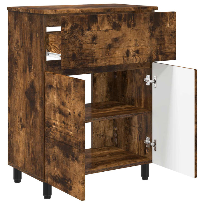 Unitate Vanity pentru Baie Stejar fumuriu 60 x 35 x 80 cm - WALTI WALTI