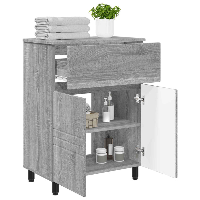 Unitate Vanity pentru Baie Sonoma gri 60 x 35 x 80 cm - WALTI WALTI