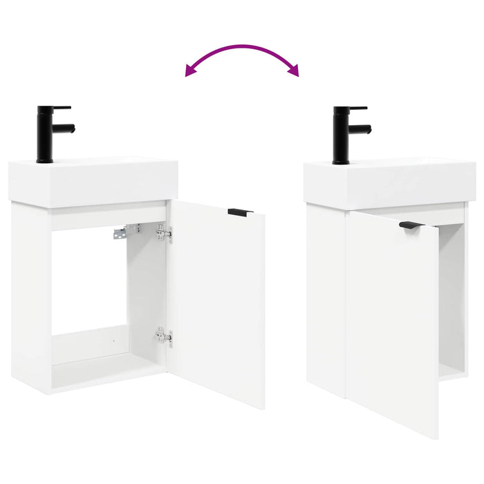 Unitate de baie cu robinet Alb 45,5 x 22,5 x 84 cm - WALTI WALTI