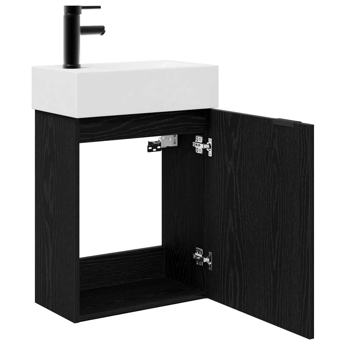 Unitate de baie cu robinet Stejar Negru 45,5 x 22,5 x 84 cm - WALTI WALTI
