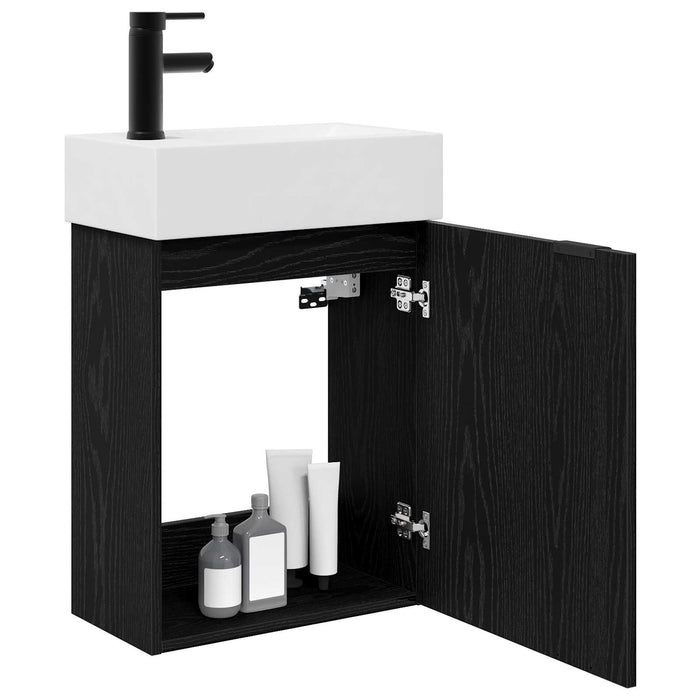 Unitate de baie cu robinet Stejar Negru 45,5 x 22,5 x 84 cm - WALTI WALTI