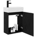 Unitate de baie cu robinet Stejar Negru 45,5 x 22,5 x 84 cm - WALTI WALTI