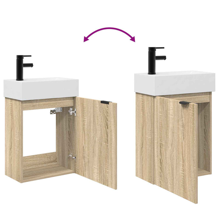 Dulap de Baie Stejar Sonoma 45,5 x 22,5 x 84 cm Lemn prelucrat - WALTI WALTI