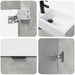 Unitate de baie cu robinet Gri Beton 45,5 x 22,5 x 84 cm - WALTI WALTI