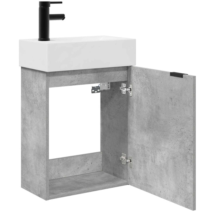 Unitate de baie cu robinet Gri Beton 45,5 x 22,5 x 84 cm - WALTI WALTI