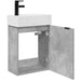 Unitate de baie cu robinet Gri Beton 45,5 x 22,5 x 84 cm - WALTI WALTI