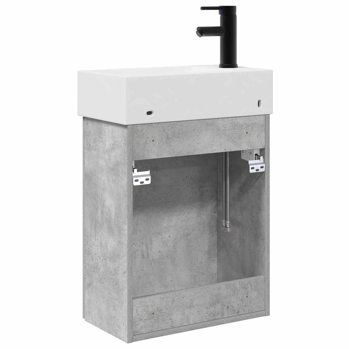 Unitate de baie cu robinet Gri Beton 45,5 x 22,5 x 84 cm - WALTI WALTI