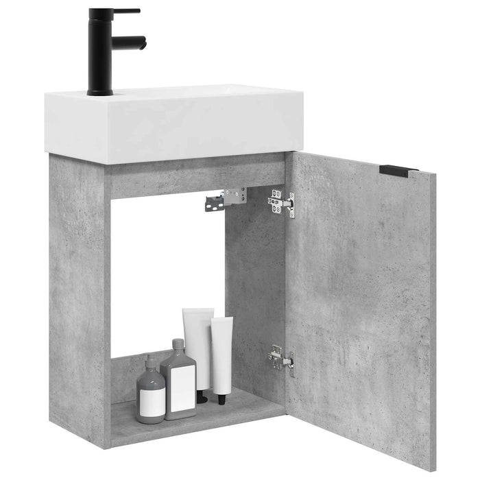 Unitate de baie cu robinet Gri Beton 45,5 x 22,5 x 84 cm - WALTI WALTI