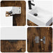 Unitate de baie cu robinet Stejar fumuriu 45,5 x 22,5 x 84 cm - WALTI WALTI