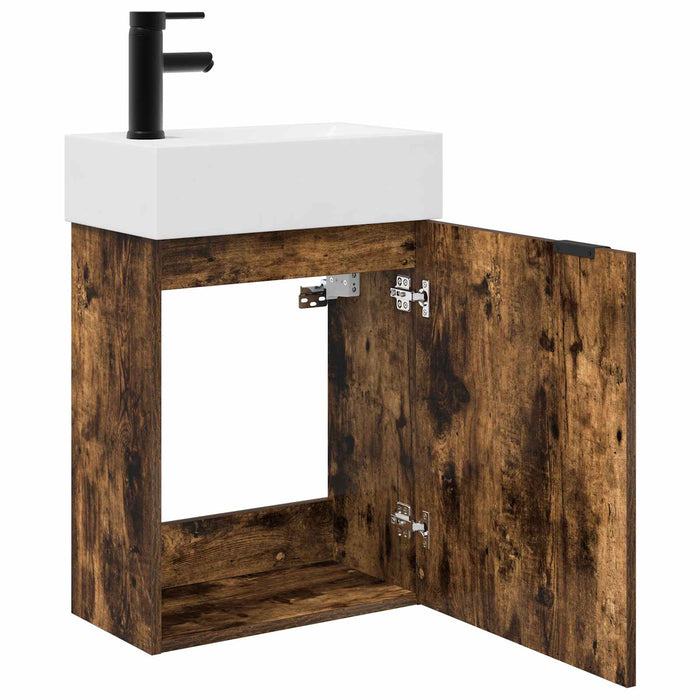Unitate de baie cu robinet Stejar fumuriu 45,5 x 22,5 x 84 cm - WALTI WALTI