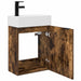 Unitate de baie cu robinet Stejar fumuriu 45,5 x 22,5 x 84 cm - WALTI WALTI