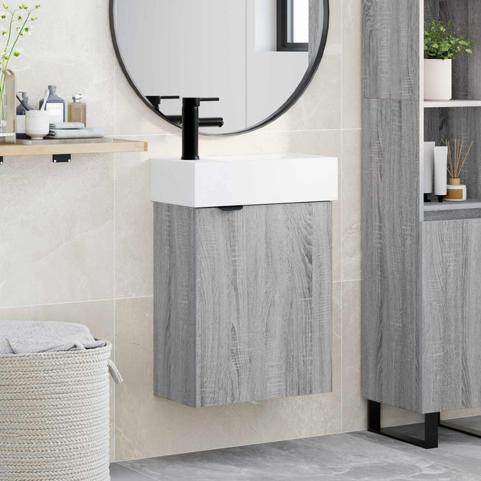 Unitate de baie cu robinet Sonoma gri 45,5 x 22,5 x 84 cm - WALTI WALTI