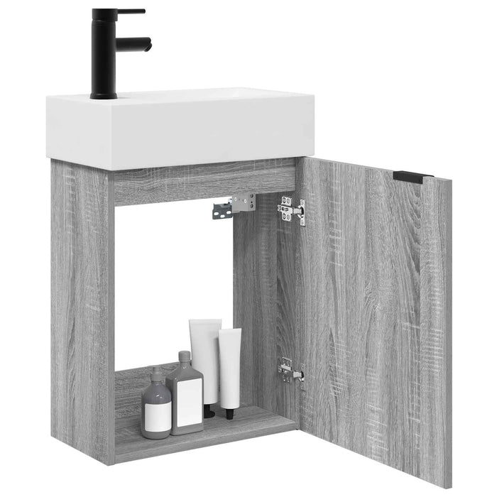 Unitate de baie cu robinet Sonoma gri 45,5 x 22,5 x 84 cm - WALTI WALTI