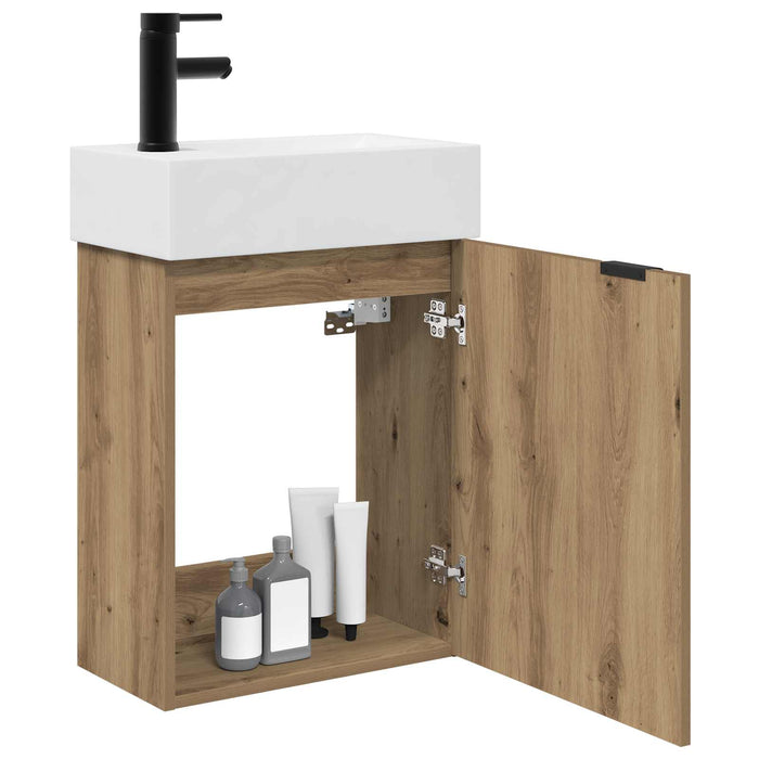 Unitate de baie cu robinet Stejar Artizanal 45,5 x 22,5 x 84 cm - WALTI WALTI