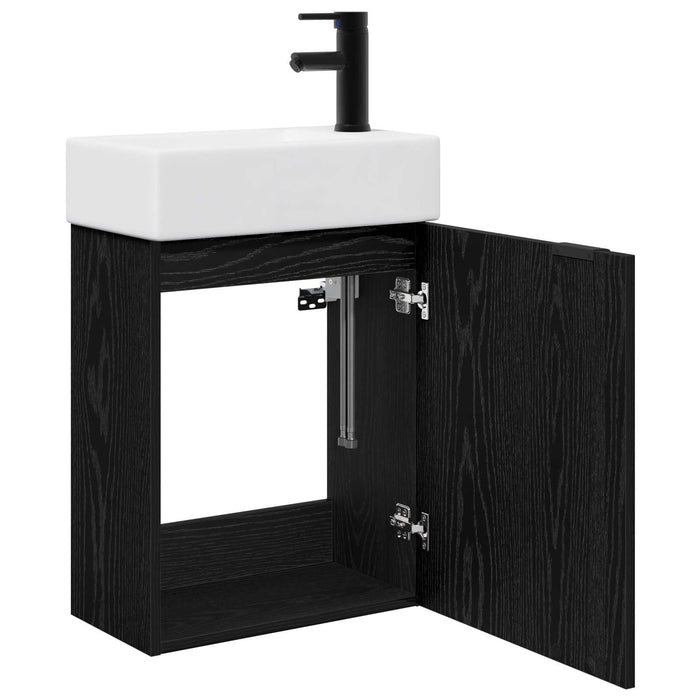 Unitate de baie cu robinet Stejar Negru 45,5 x 22,5 x 84 cm - WALTI WALTI
