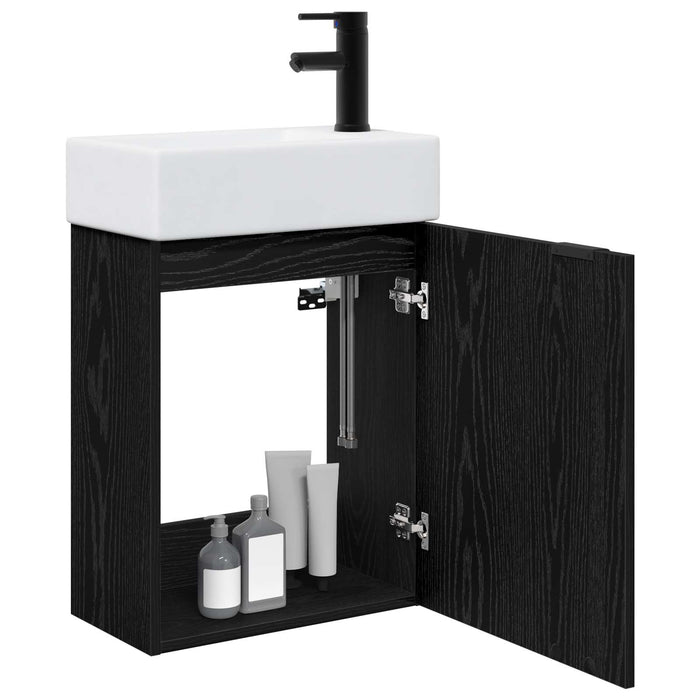 Unitate de baie cu robinet Stejar Negru 45,5 x 22,5 x 84 cm - WALTI WALTI