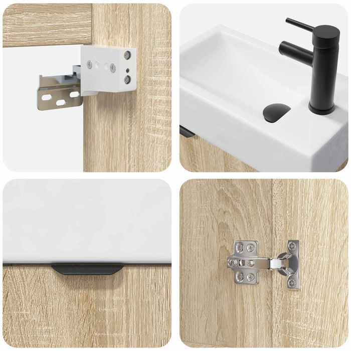 Unitate de baie cu robinet Stejar Sonoma 45,5 x 22,5 x 84 cm - WALTI WALTI