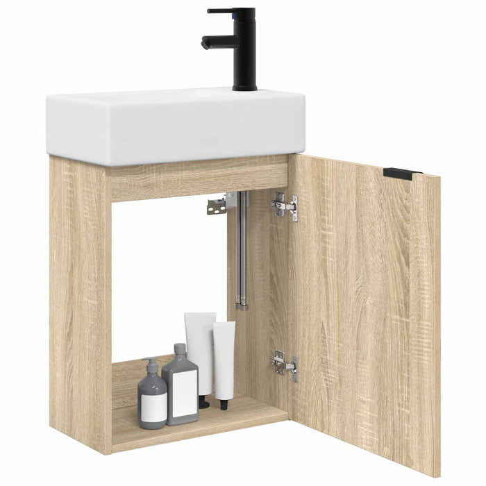 Unitate de baie cu robinet Stejar Sonoma 45,5 x 22,5 x 84 cm - WALTI WALTI