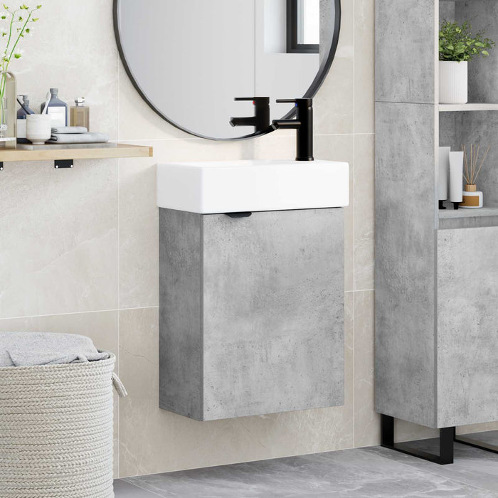 Unitate de baie cu robinet Gri Beton 45,5 x 22,5 x 84 cm - WALTI WALTI