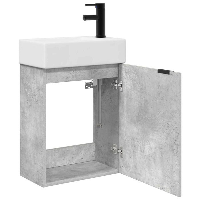 Unitate de baie cu robinet Gri Beton 45,5 x 22,5 x 84 cm - WALTI WALTI