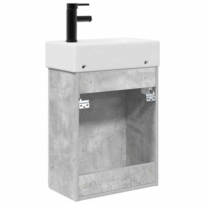 Unitate de baie cu robinet Gri Beton 45,5 x 22,5 x 84 cm - WALTI WALTI